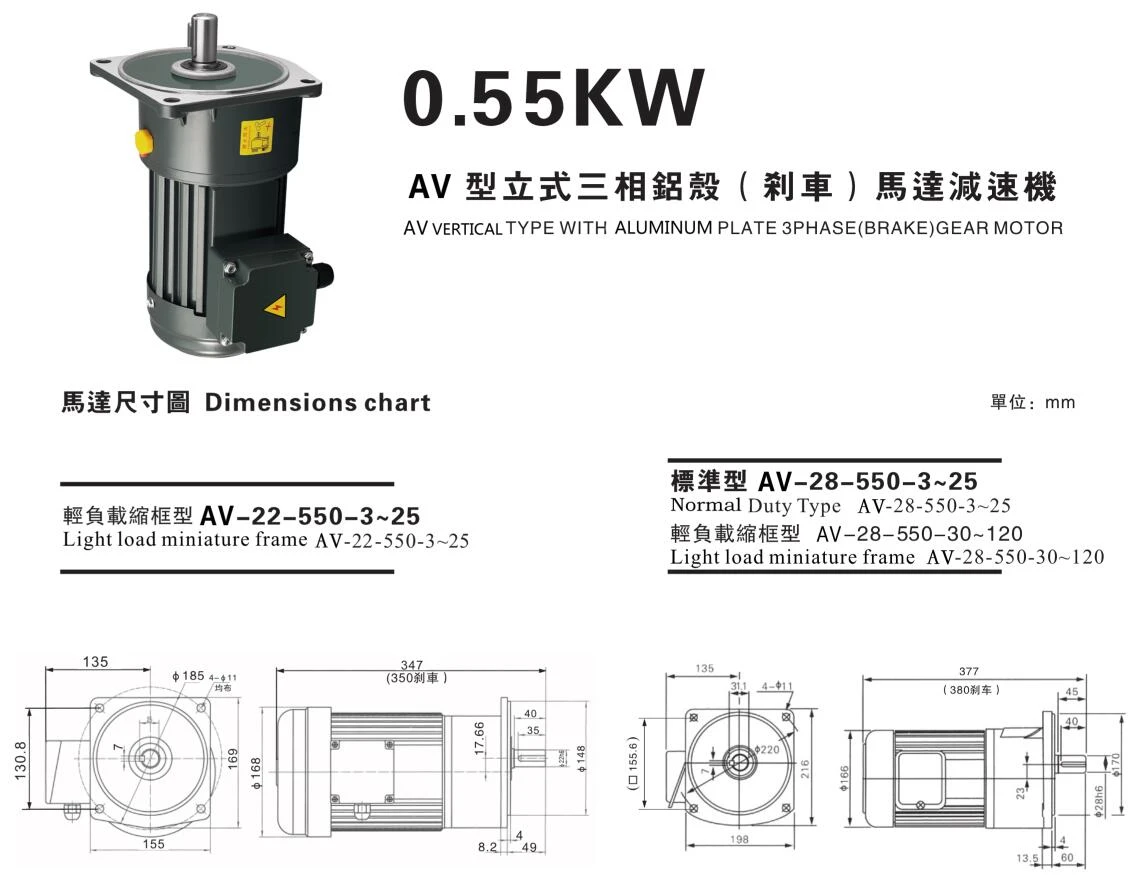 0.55kw gear motor 0.55kw gear motor